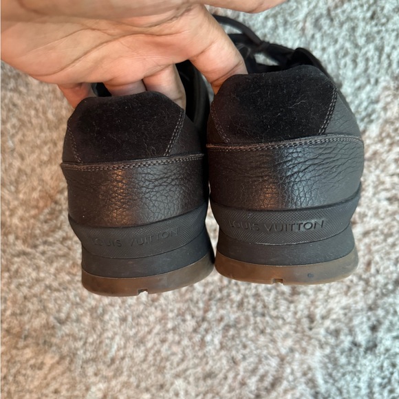LOUIS VUITTON Trainee Sneakers Black Men Leather & Canvas 8 UK/10.5 US - Picture 5 of 9